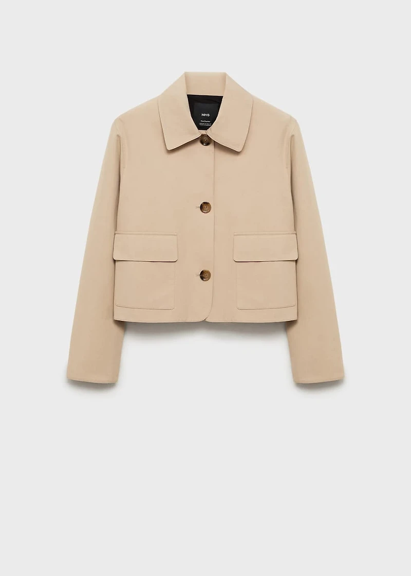 Cotton jacket with pockets