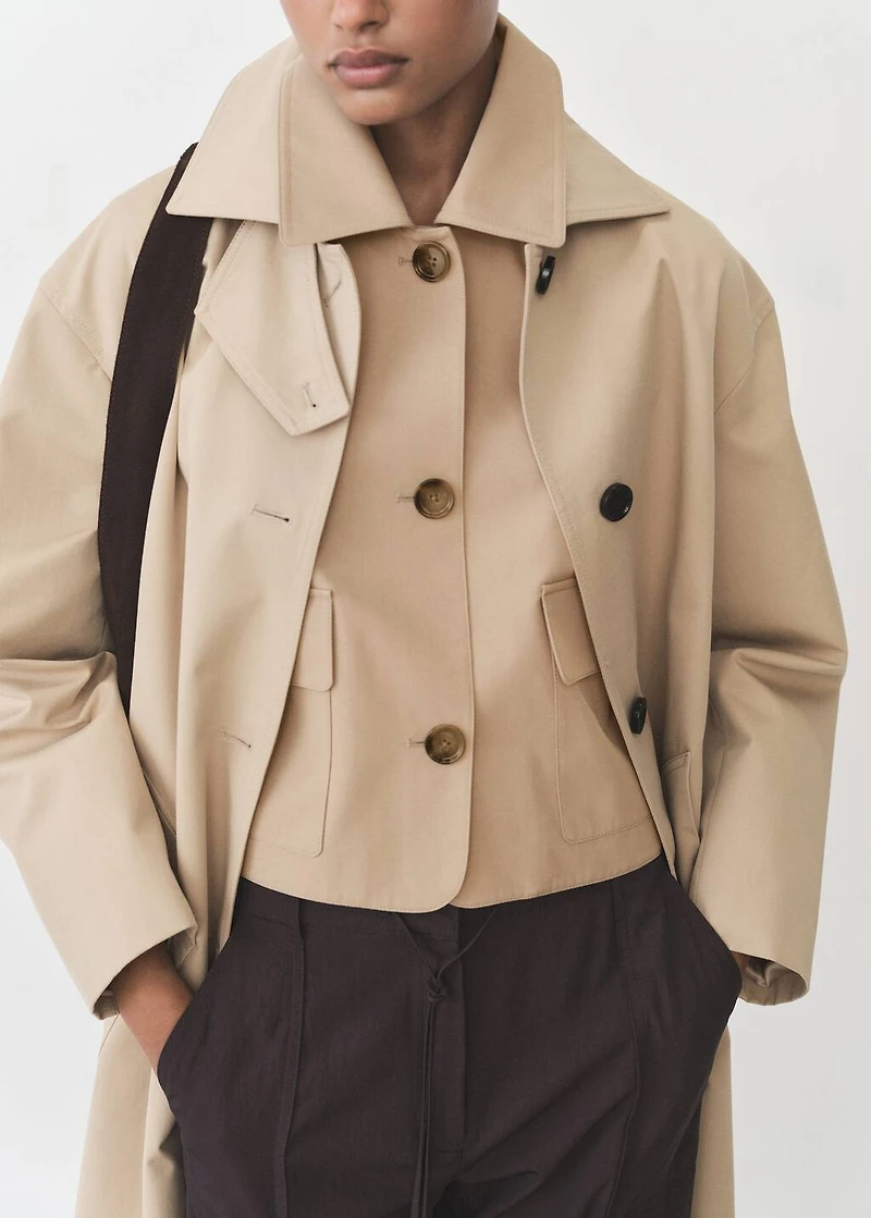 Cotton jacket with pockets