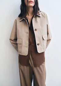 Cotton jacket with pockets