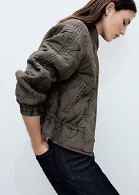 Quilted bomber jacket