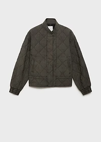 Quilted bomber jacket