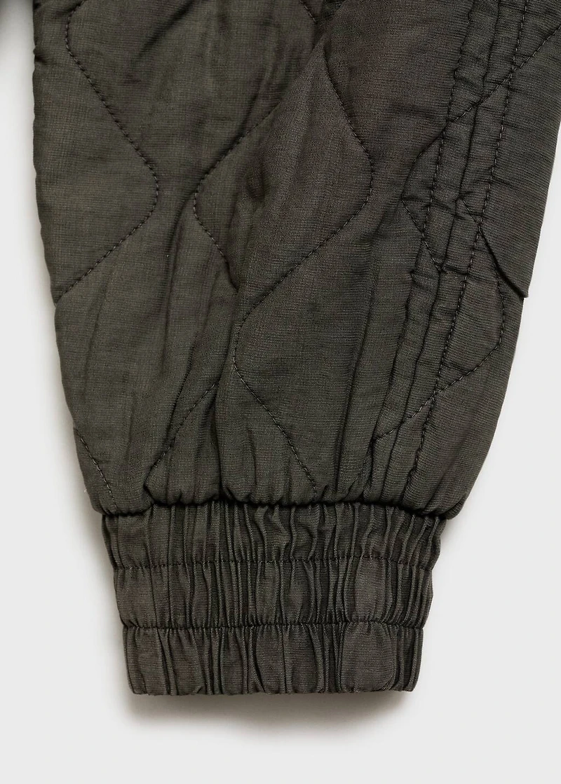 Quilted bomber jacket