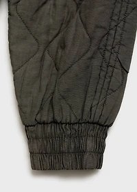 Quilted bomber jacket