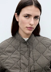 Quilted bomber jacket