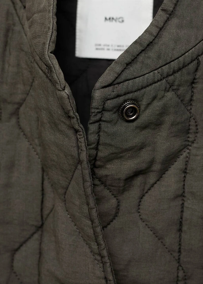 Quilted bomber jacket