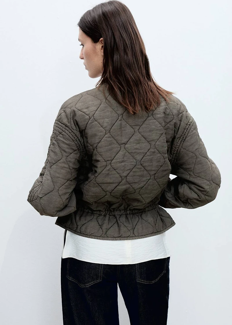 Quilted bomber jacket