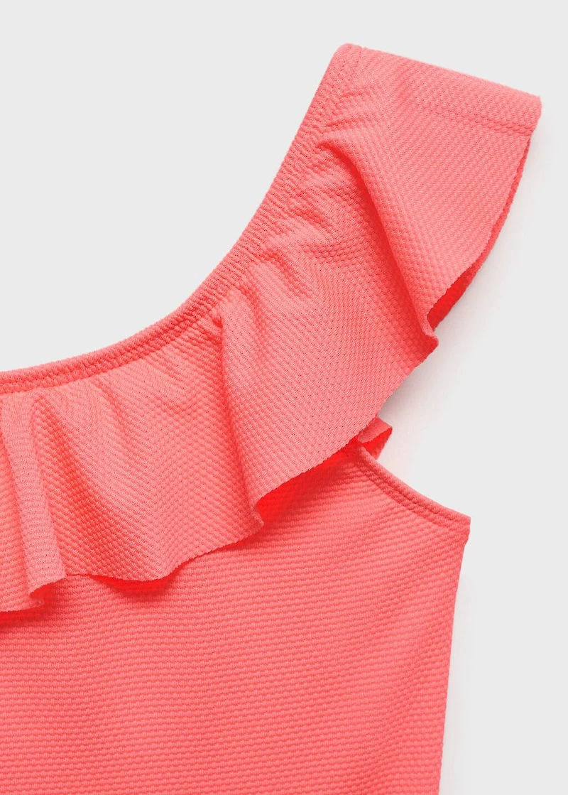 Asymmetric ruffle swimsuit