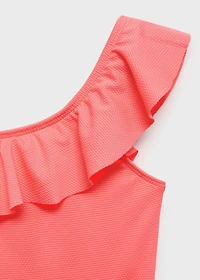Asymmetric ruffle swimsuit