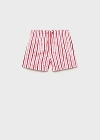 Striped drawstring swimsuit