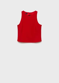 Crop top with bow on the back