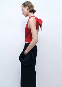 Crop top with bow on the back
