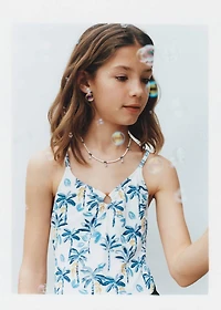 Tropical print swimsuit