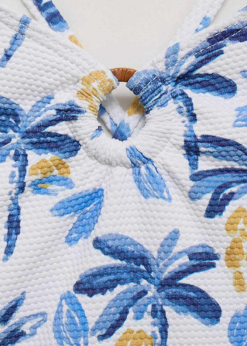 Tropical print swimsuit