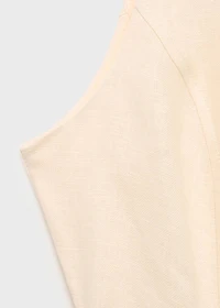 Belt linen dress