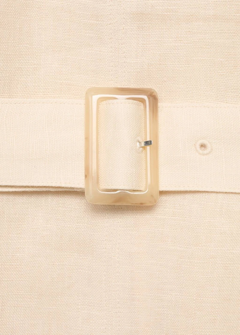 Belt linen dress