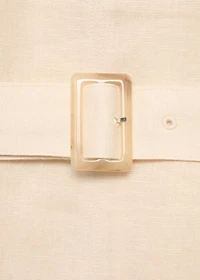 Belt linen dress