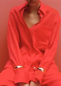 Ramie shirt with pocket