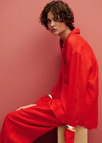 Ramie shirt with pocket