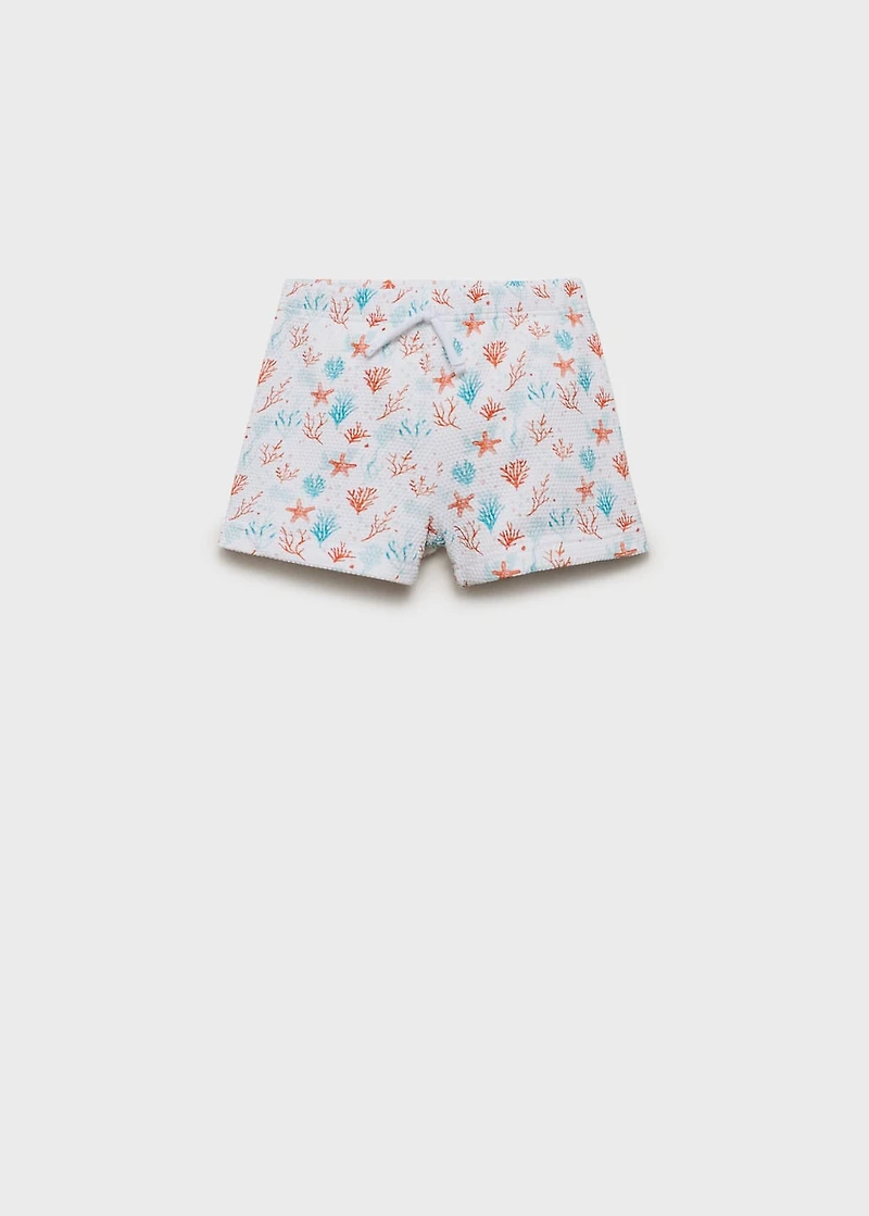 Textured printed swimsuit