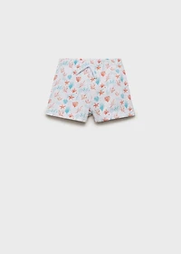 Textured printed swimsuit