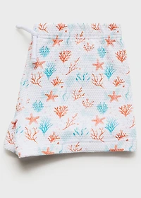 Textured printed swimsuit