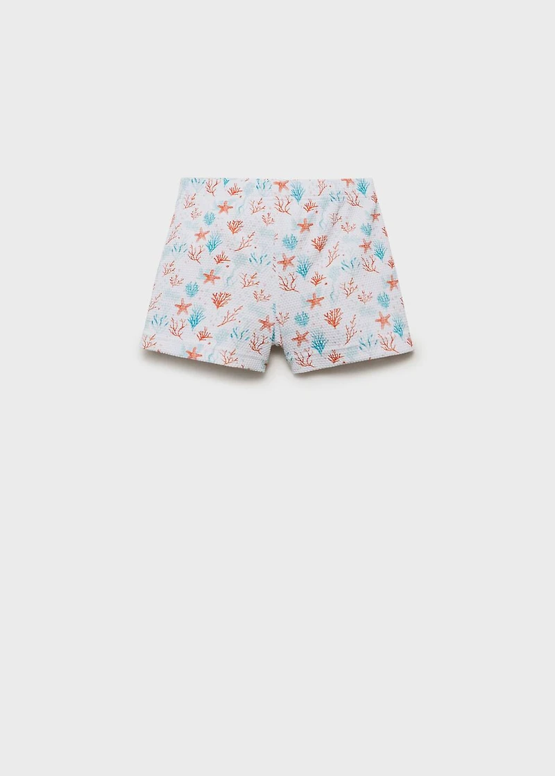 Textured printed swimsuit