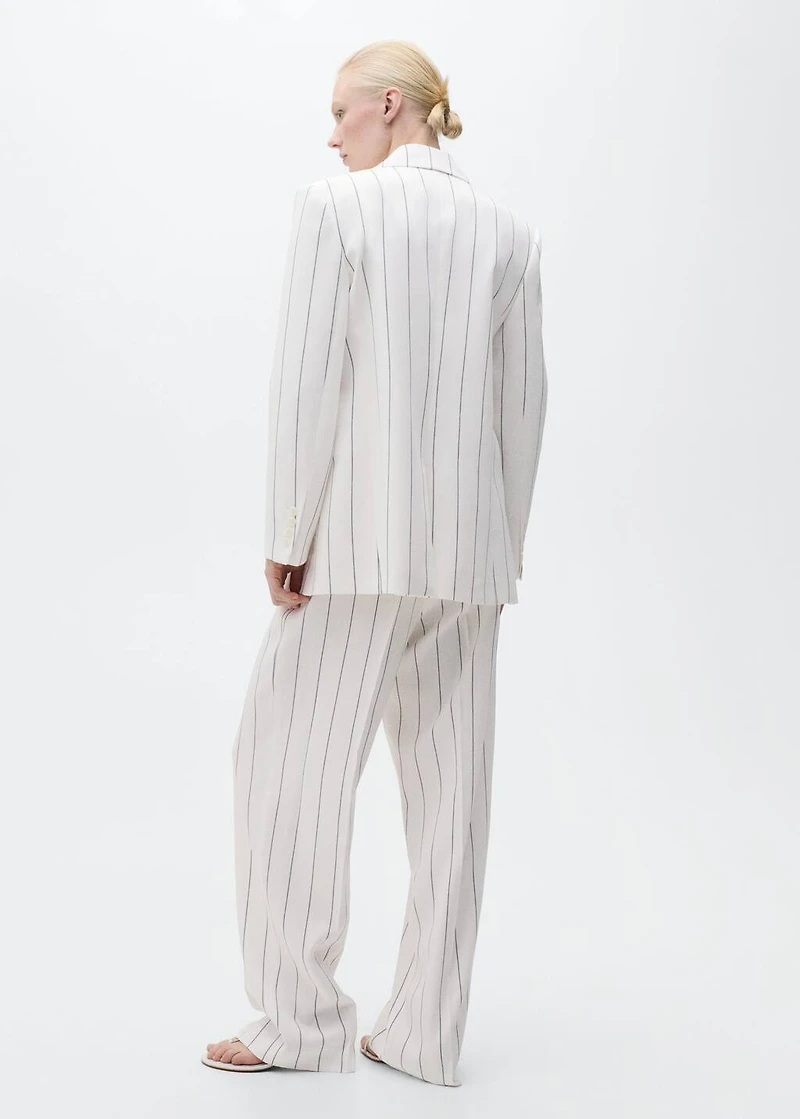 Striped suit pants
