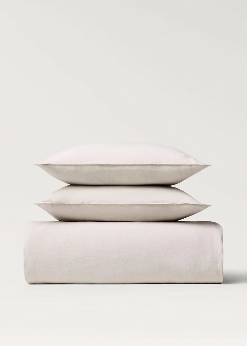 Washed linen duvet cover for / cm bed