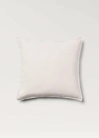 Two washed linen pillowcases 60x60 cm