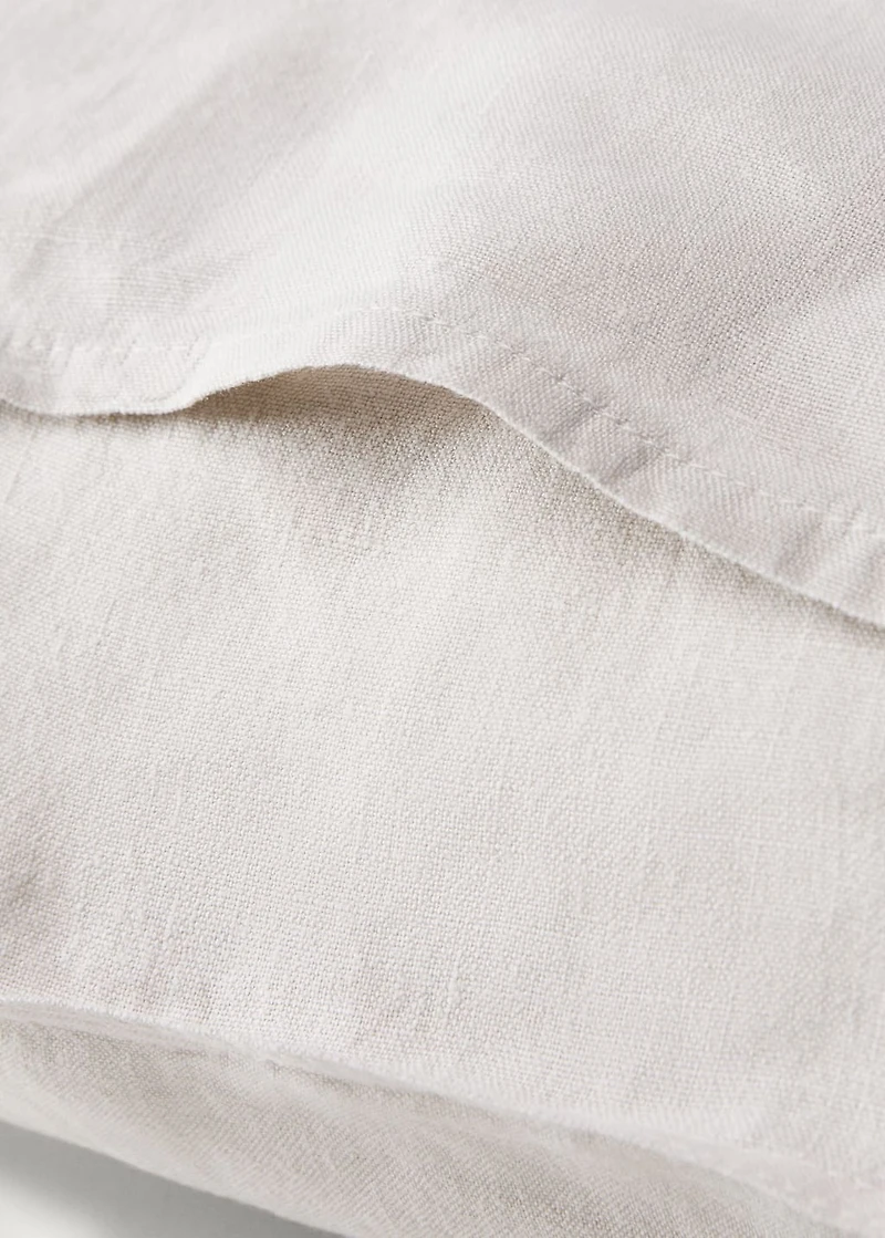Two washed linen pillowcases 60x60 cm