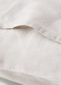 Two washed linen pillowcases 60x60 cm