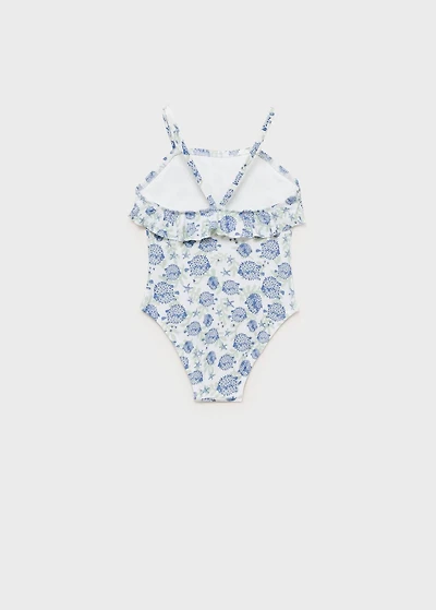 Ruffle print swimsuit