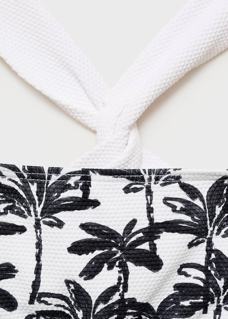 Palm-tree print bikini