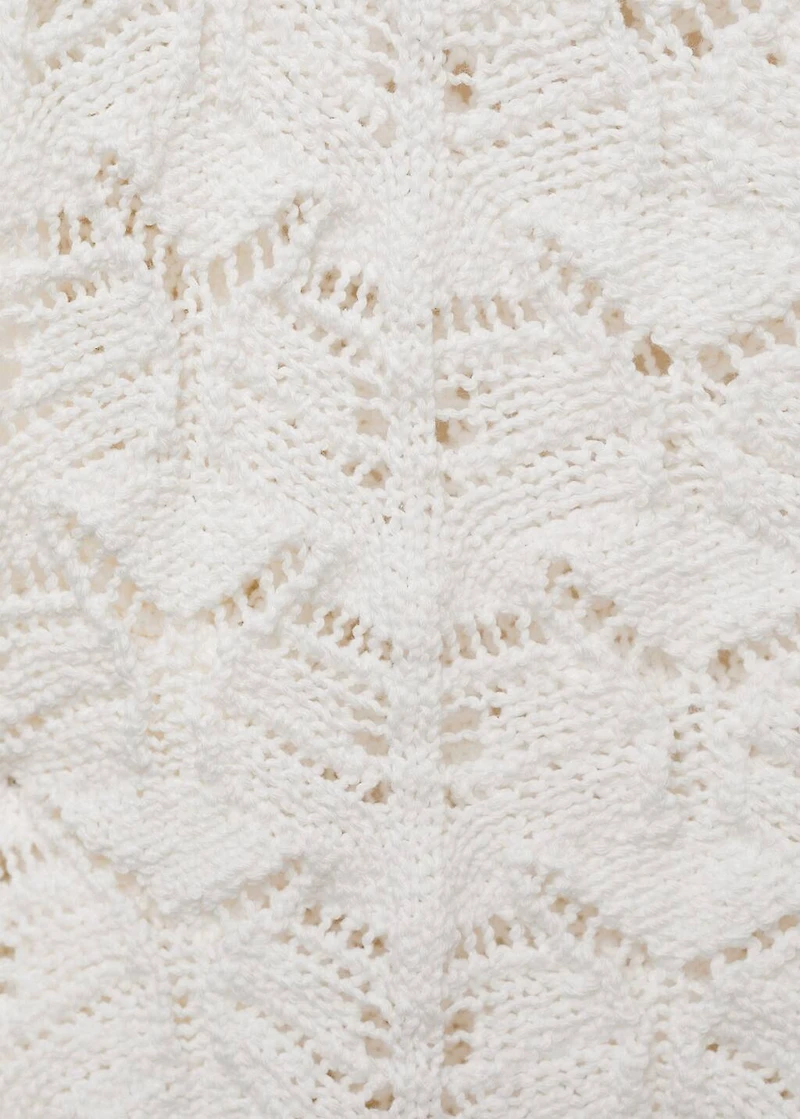 Crochet cardigan with bow closure