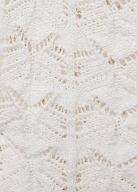Crochet cardigan with bow closure