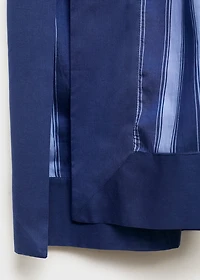 Lyocell two-tone caftan with woven stripe