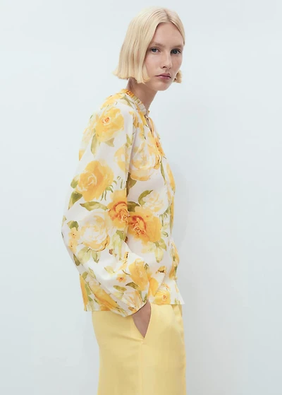 Floral cotton blouse