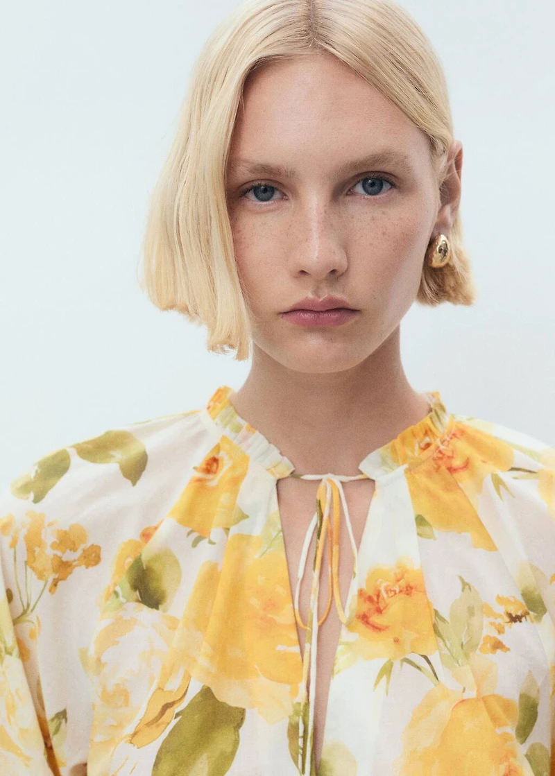 Floral cotton blouse