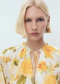 Floral cotton blouse