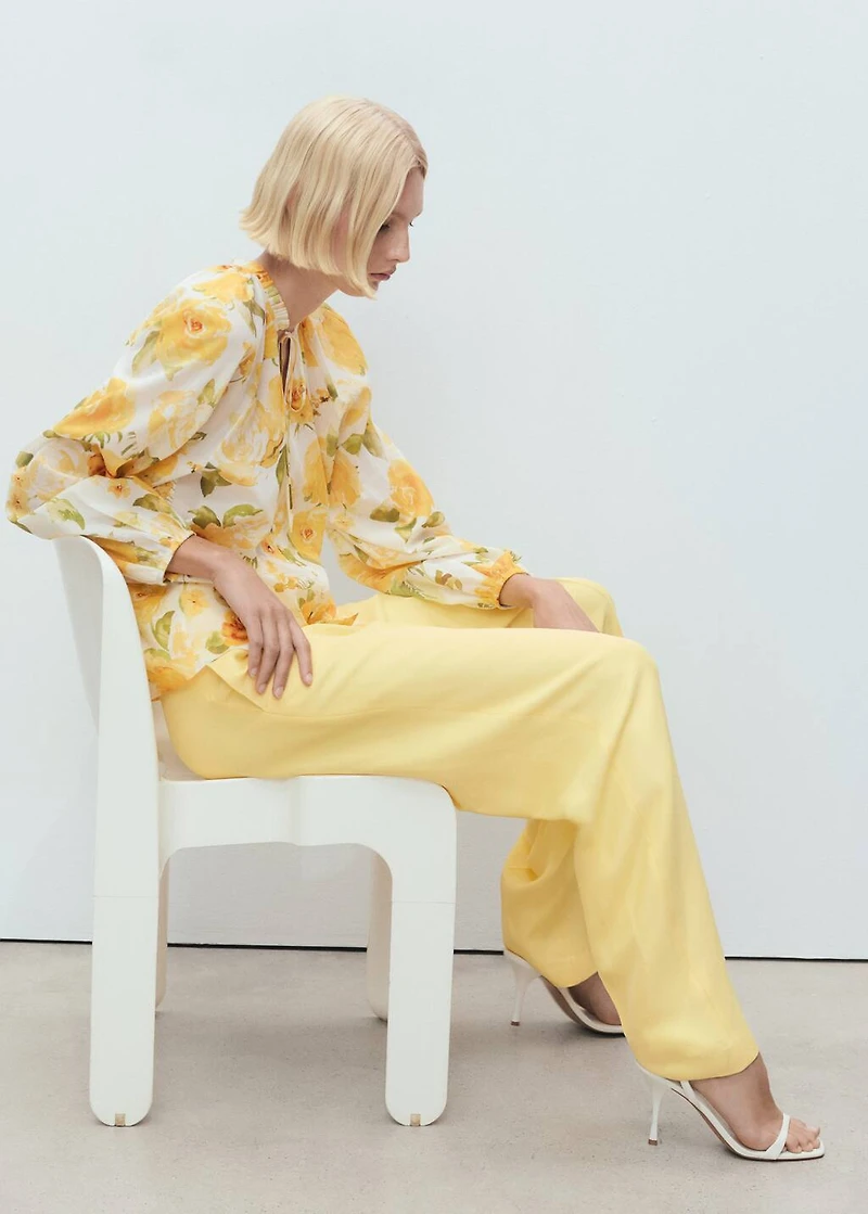 Floral cotton blouse