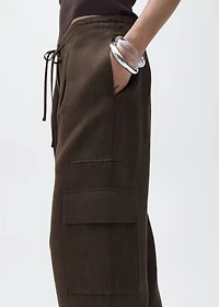 Linen cargo pants