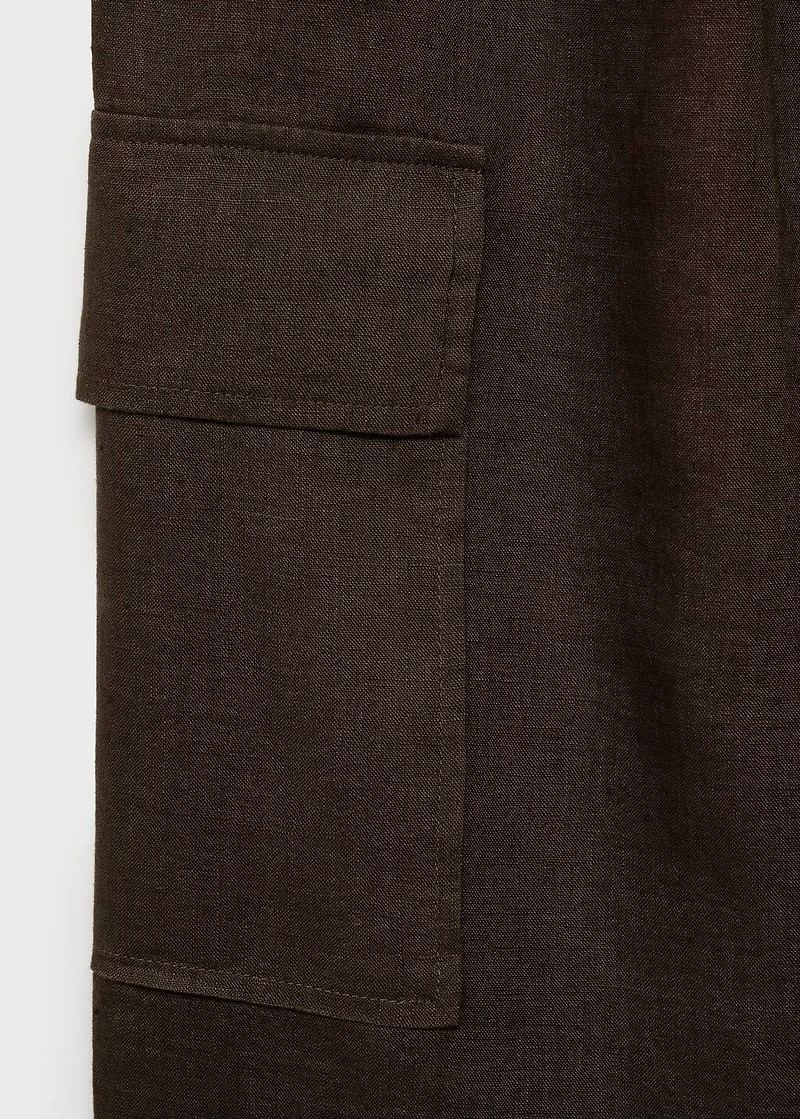 Linen cargo pants