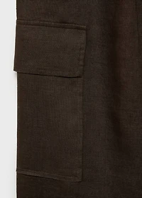 Linen cargo pants