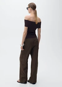 Linen cargo pants