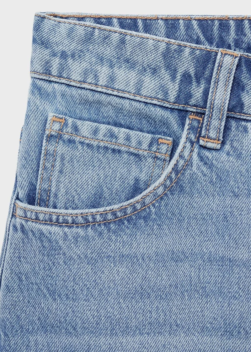 Midi denim skirt