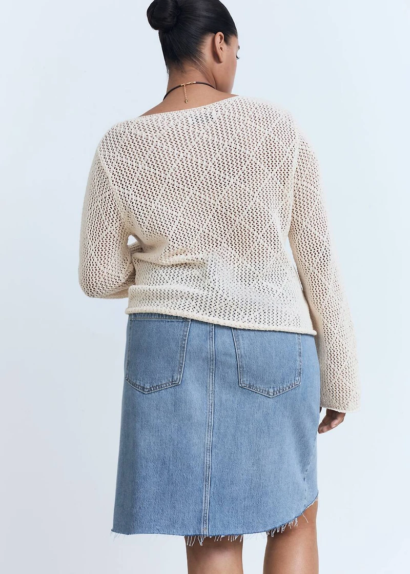 Midi denim skirt