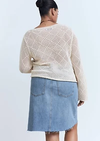 Midi denim skirt