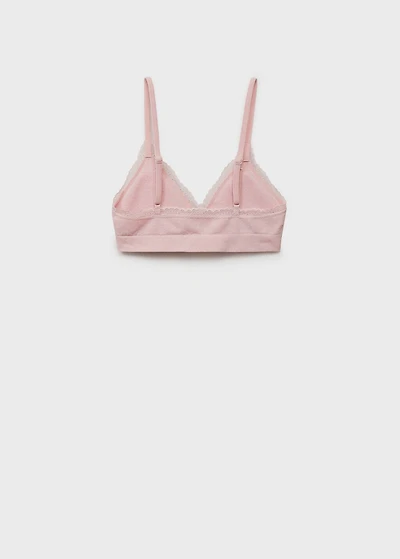 Lace detail triangle bra