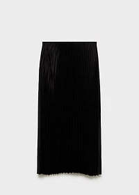 Straight pleated skirt