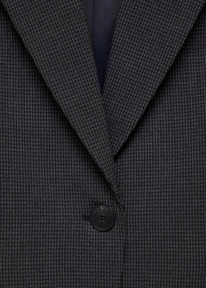 Straight-fit micro-houndstooth jacket